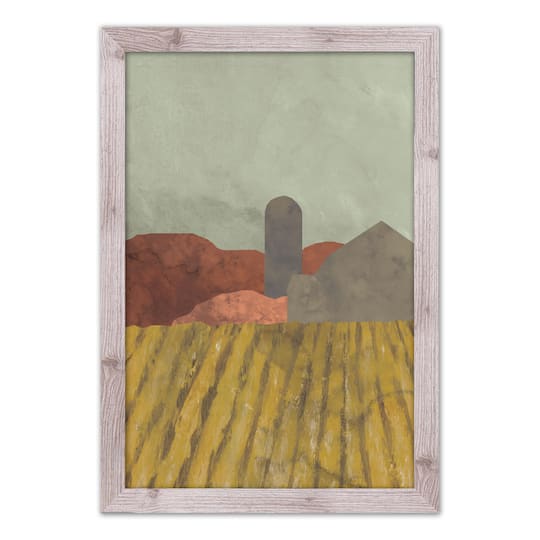 Boho Farmhouse Landscape Framed Print Wall Hanging
